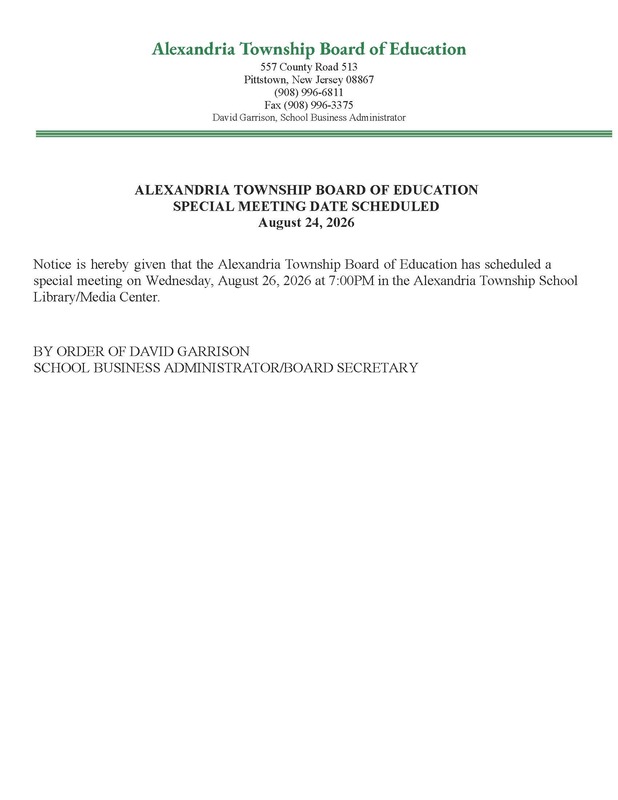 August 26 2026 BOE Meeting