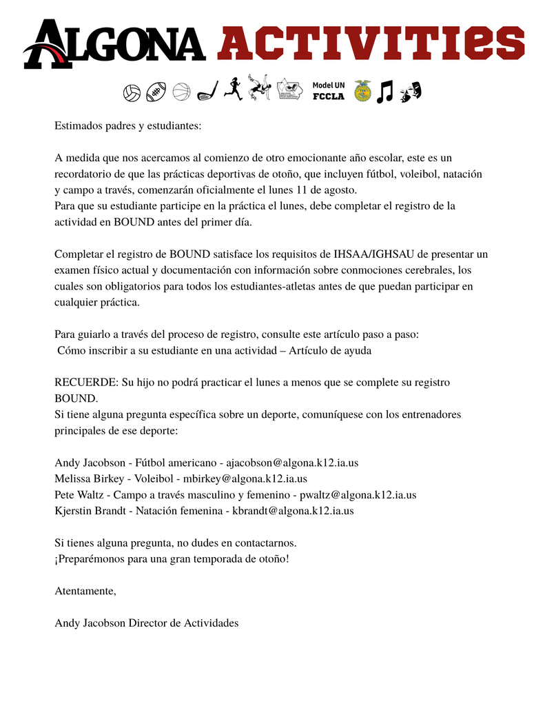 AD Letter in Spanish