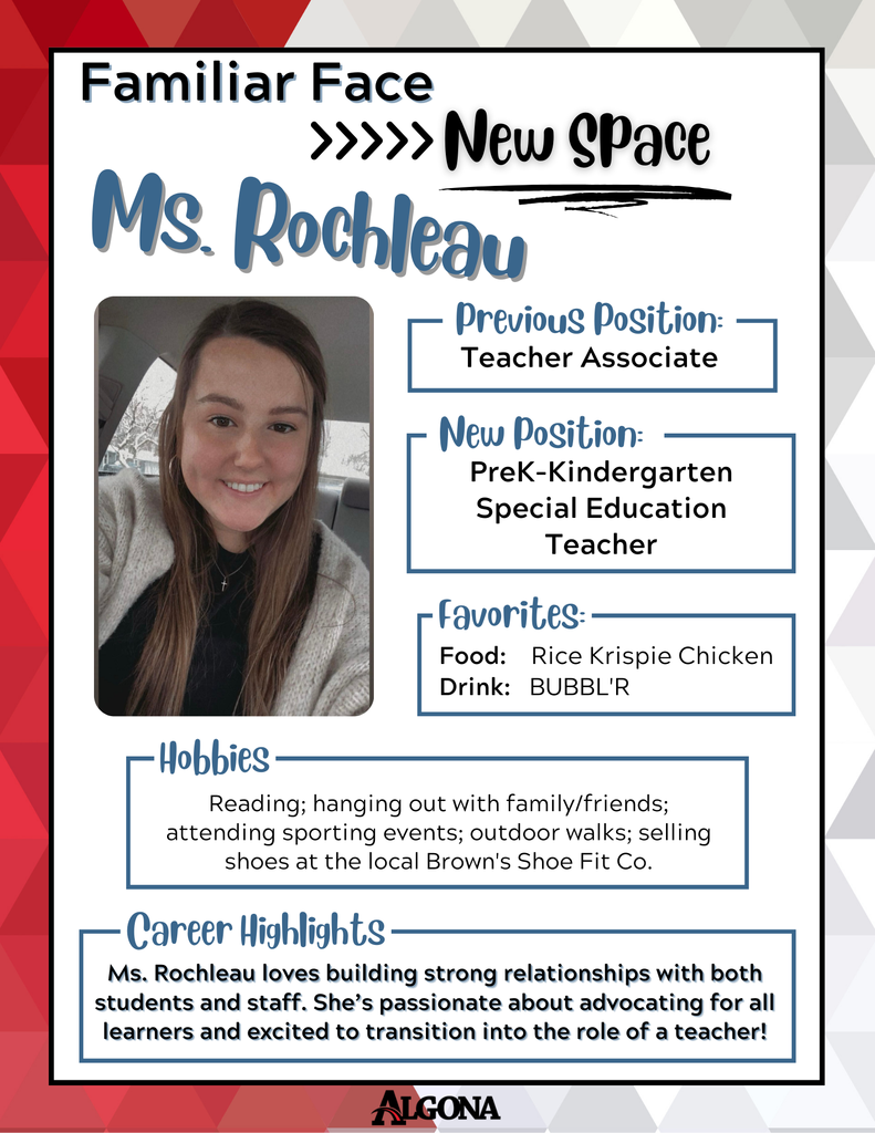 Familiar Face-New Space-Mrs. Rochleau