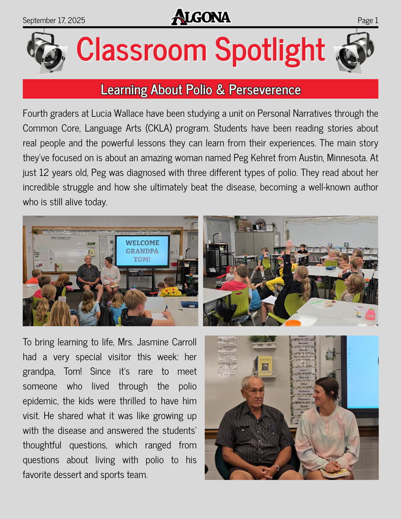 Classroom Spotlight-Polio