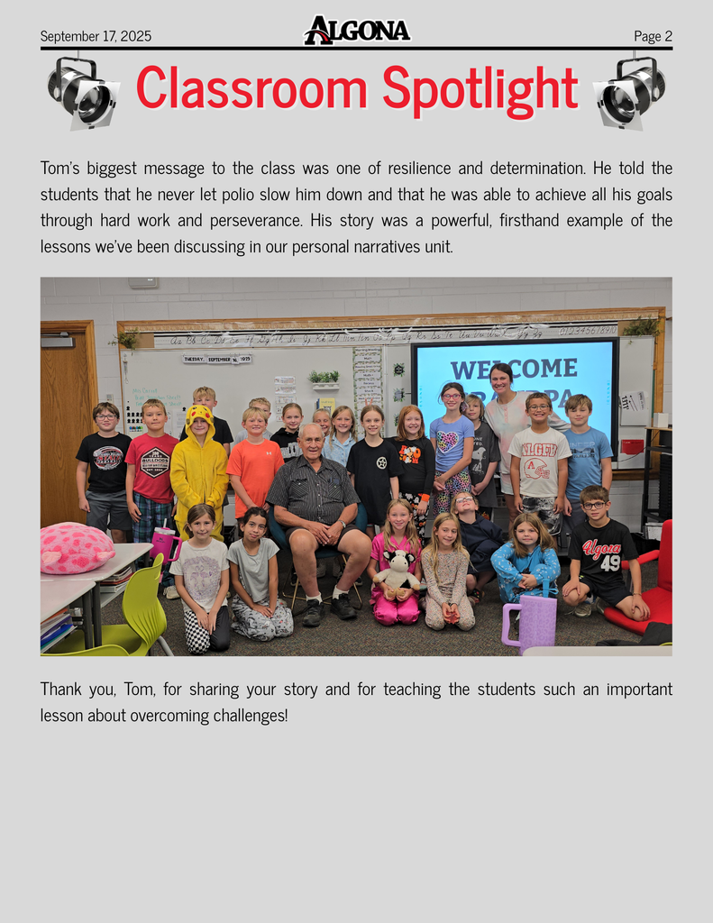 Classroom Spotlight-Polio