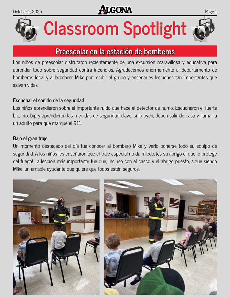 Preschool at the fire station