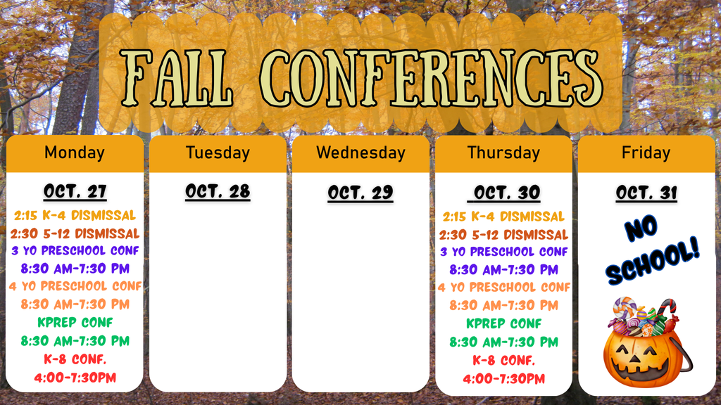 Fall P/T Conference Week