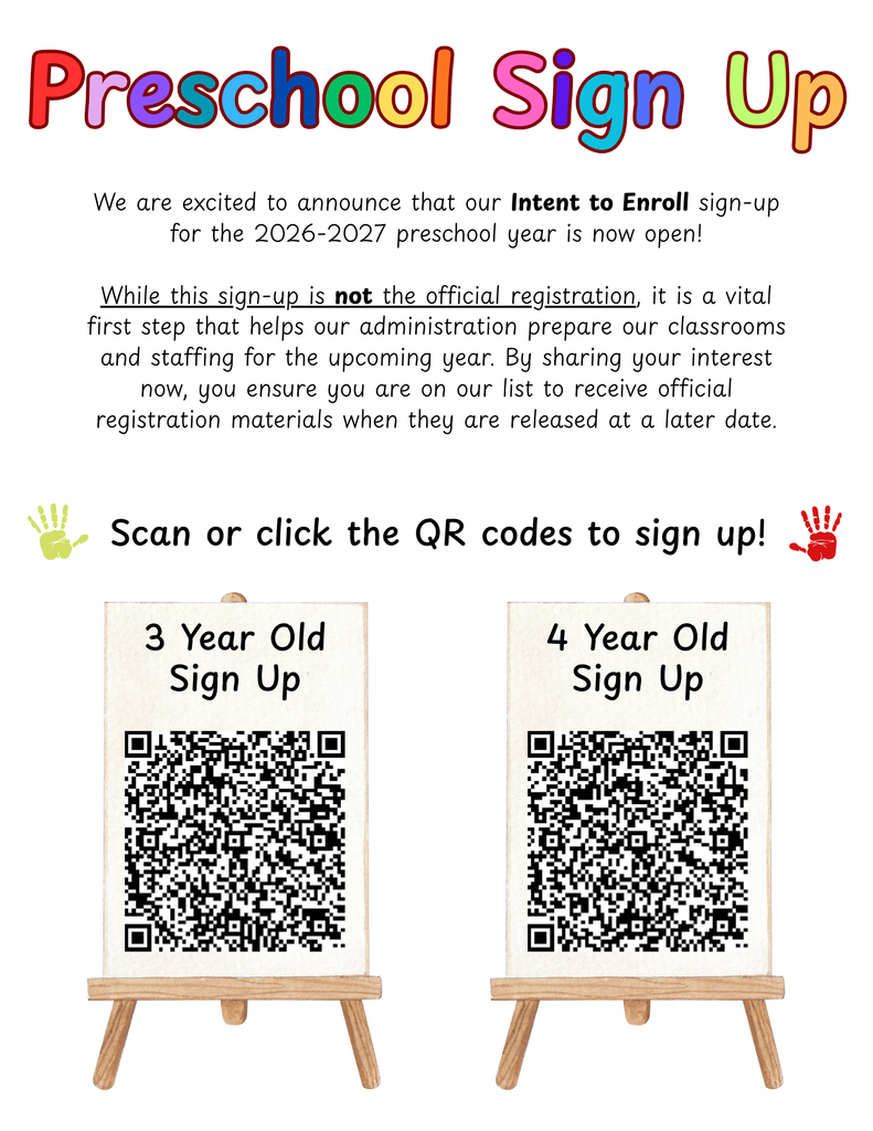 Preschool Sign Up