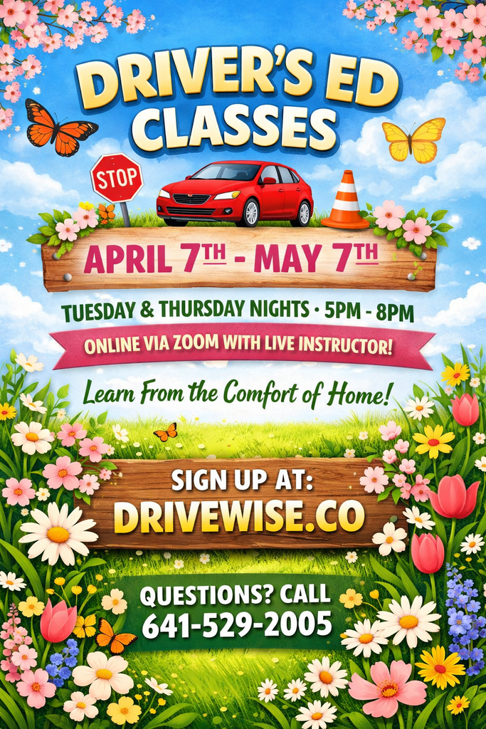 Next Drivers Ed Session Starts April 7