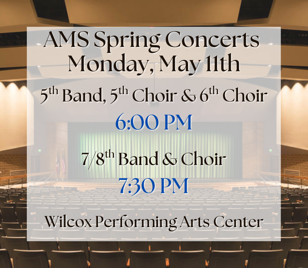 AMS Spring Concerts Tonight