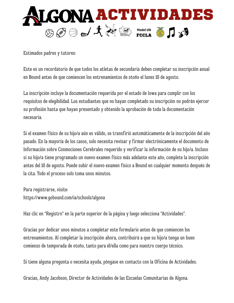 Participation Letter from AD- Spanish