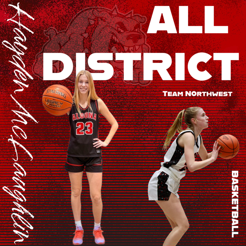 Hayden McLaughlin All District basketball 2026