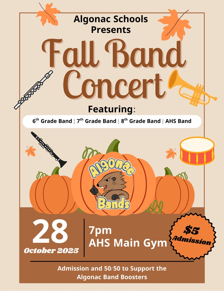 fall band concert flyer