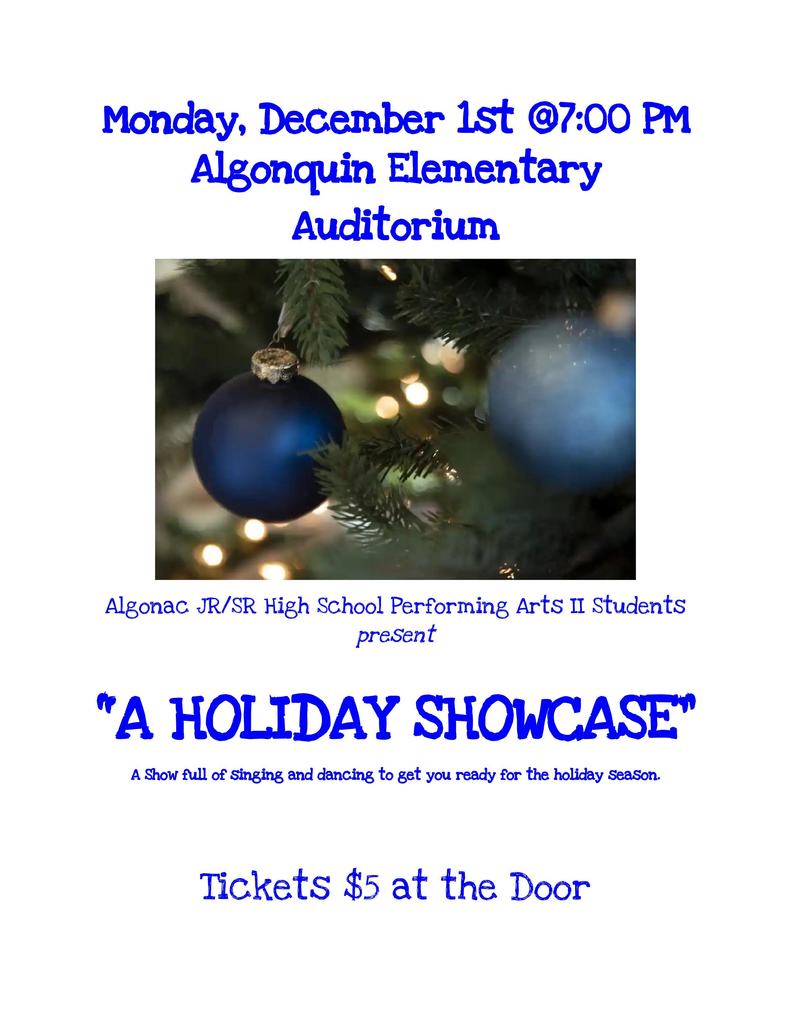 PA II Holiday Showcase flyer