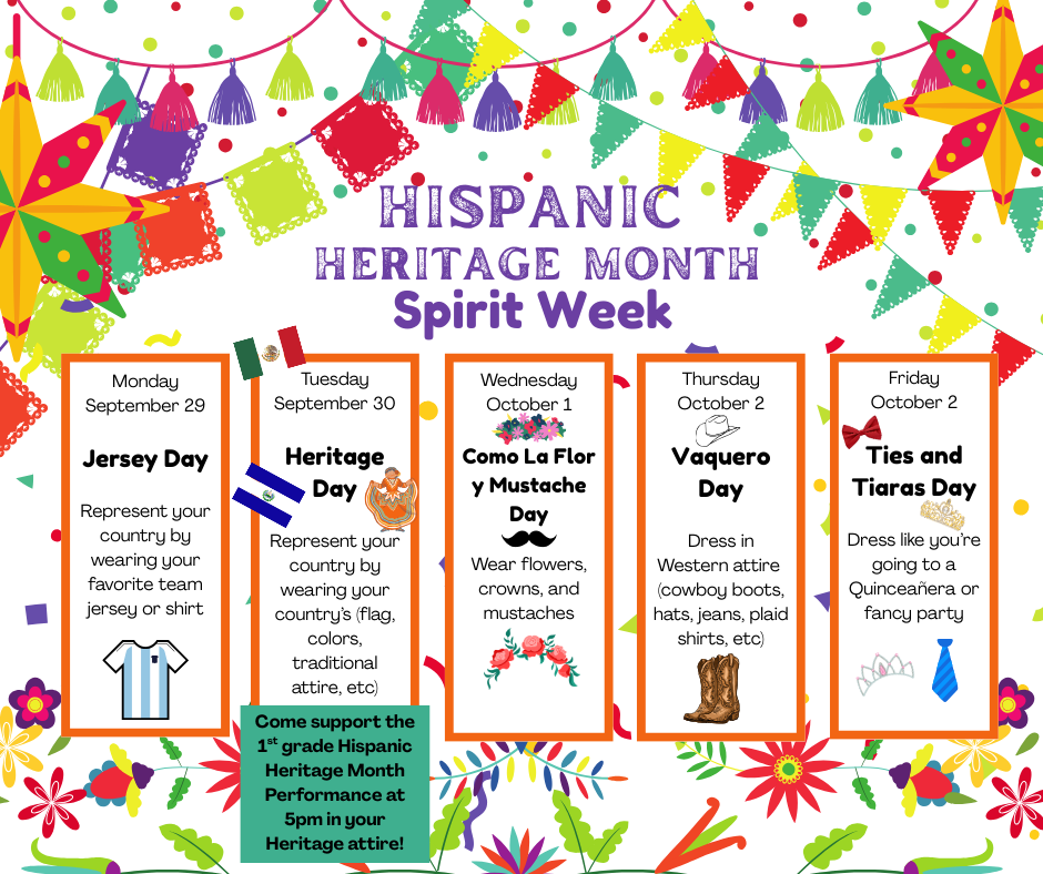 Hispanic Heritage Month Spirit Week