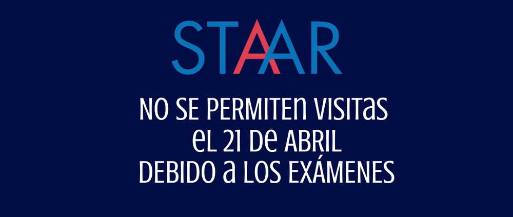 BLue banner with white text