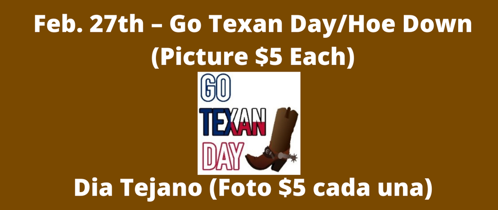 Brown background with images of cowboy boot