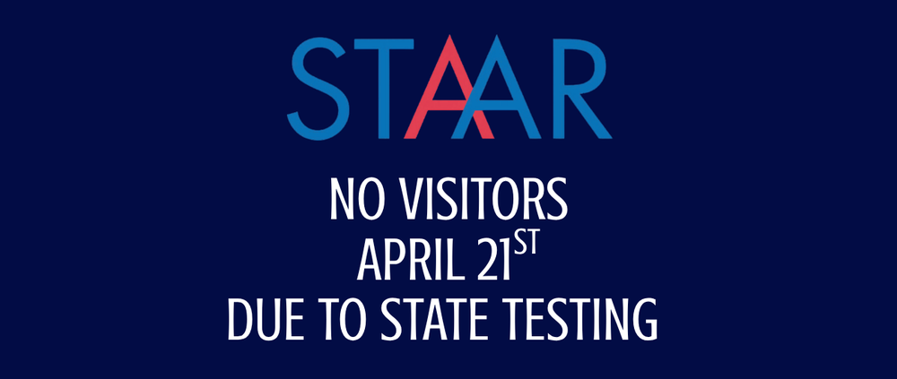 Blue banner with white letters