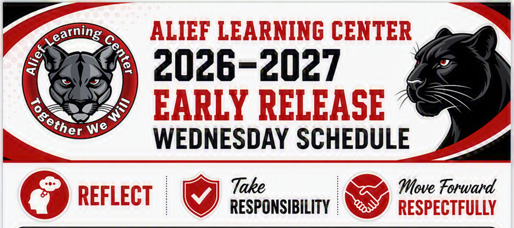	 Alief Learning Center 2026-2027 Early Release Wednesday Schedule