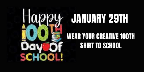 Black flyer with white letters