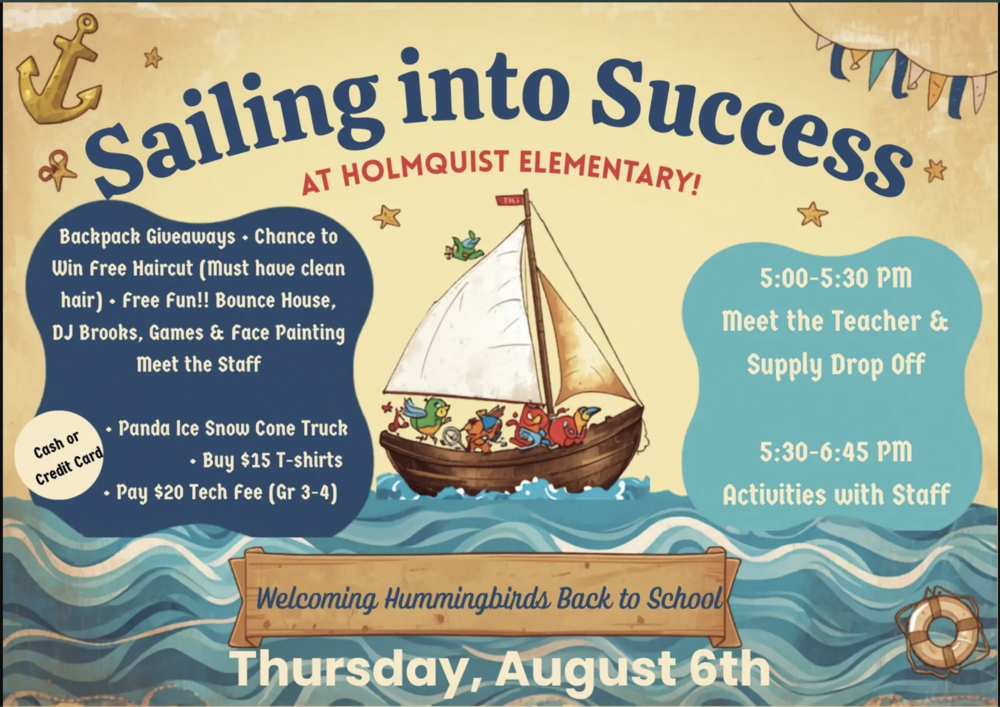 sailing into success at holmquist elementary