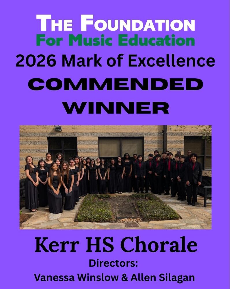 Kerr HS Chorale 2026 Mark of Excellence Commended Winner from the Foundation for Music Education