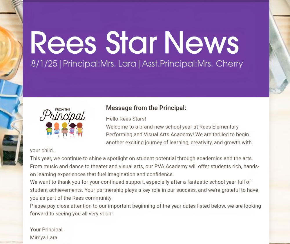 Rees Star News-Back to School