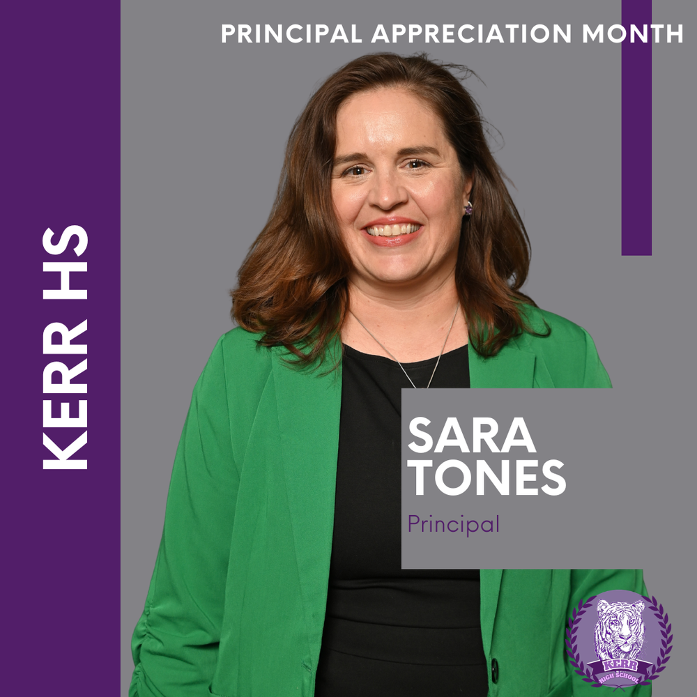 The Principal of Sara Tones is pictured smiling.