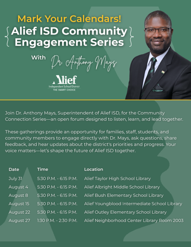 Community meetings with Dr. Mays