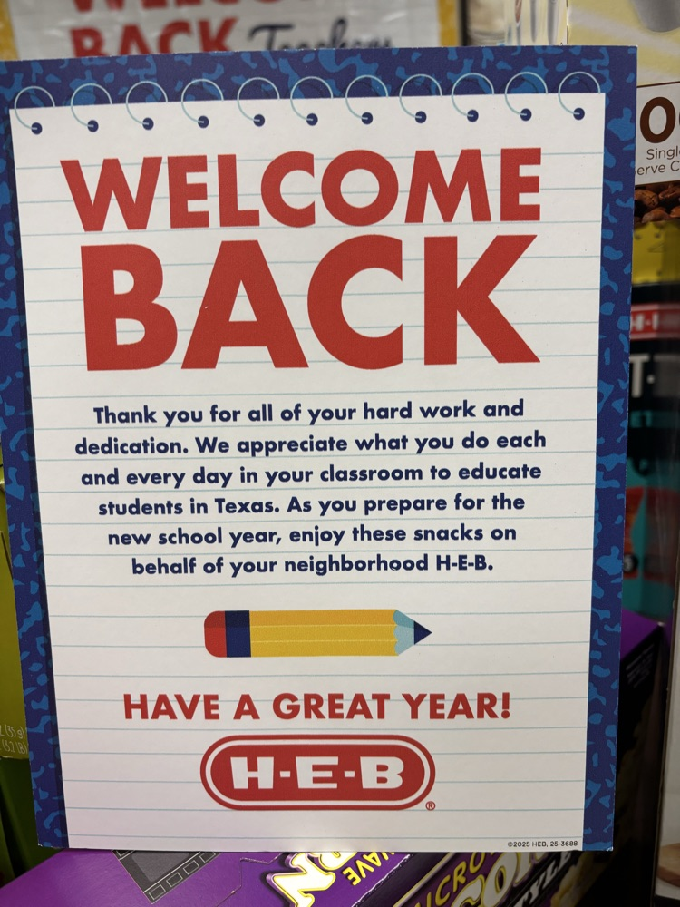 welcome back sign