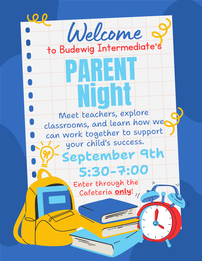 ❤️💙 Parent Night is almost here! Join us September 9th from 5:30–7:00 PM 