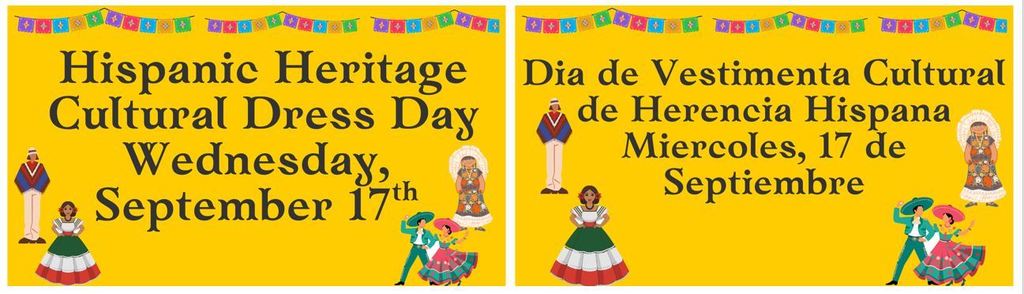 Hispanic Heritage Month Cultural Dress Day Wednesday, September 17