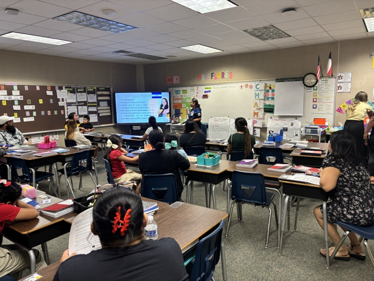 teachers presenting during open house 