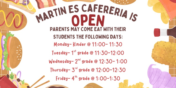flyer when cafeteria is open