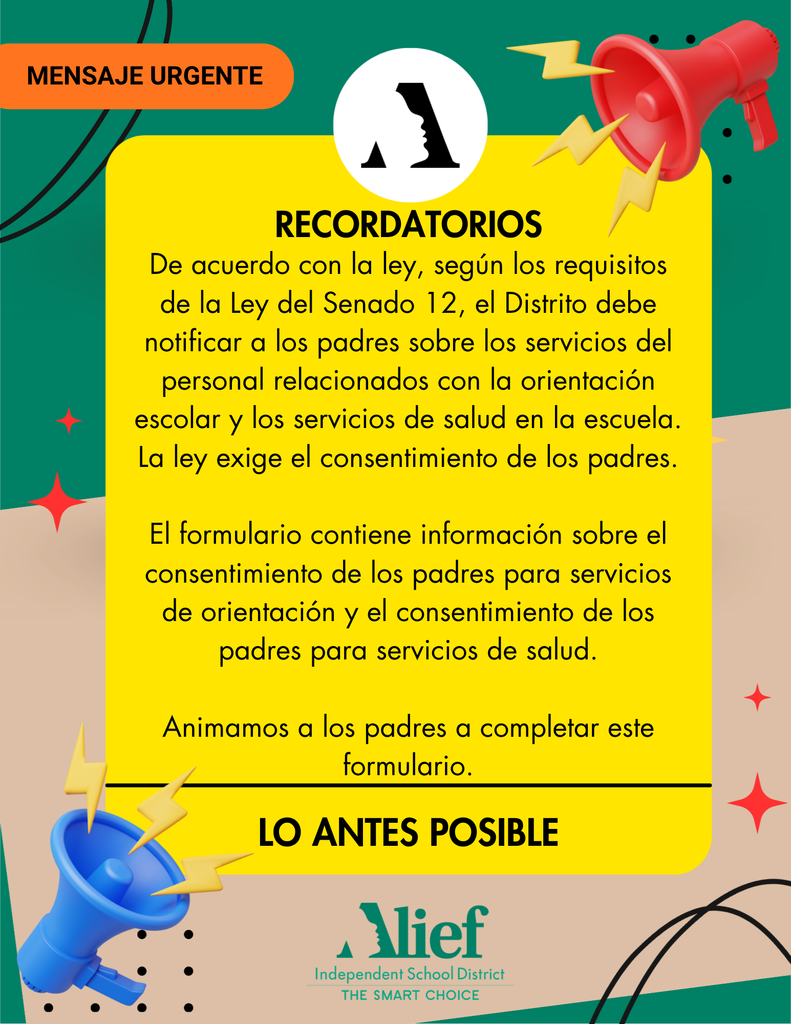 SB12 Form Reminder - Espanol 