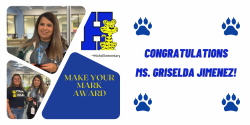 Ms. Griselda Jimenez, winner of the Make Your Mark Award