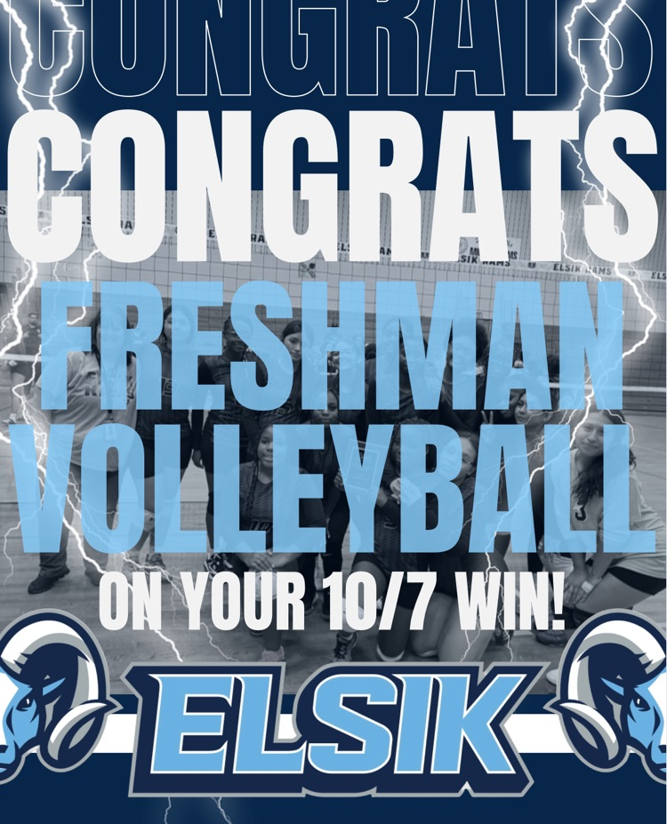 Way to go, Lady Rams! Our Freshman Volleyball Team came out on top with an impressive win on October 7th! Your hard work, teamwork, and dedication continue to make us proud. Keep serving up success! #RamPride #ElsikExcellence #GoRams