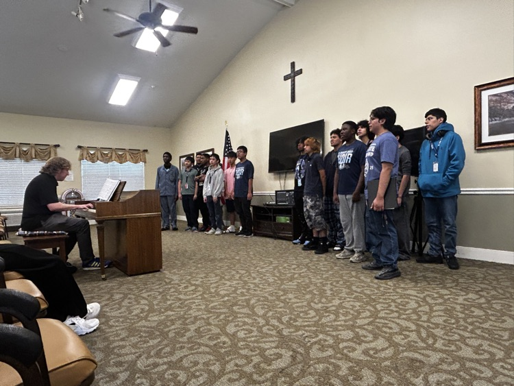 Mr. Webb’s talented choir shared their voices and hearts at the Senior Citizens Center today! Our students brought joy and smiles through music, spreading Ram pride beyond our campus. 💙🤍 #ElsikChoir #RamPride #CommunityConnections