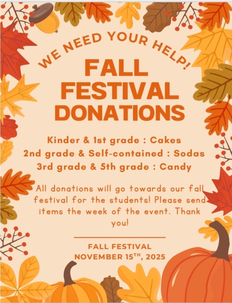 Fall Festival Donations Flyer