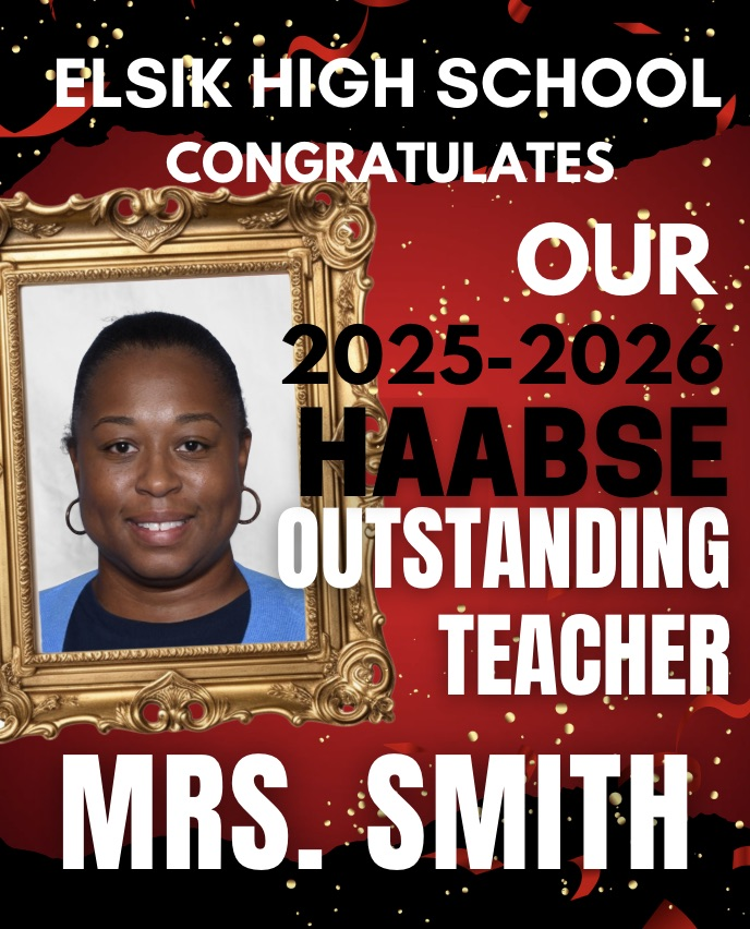 Congratulations to Mrs. Smith! Elsik High Schoolβs 2025β2026 HAABSE Outstanding Teacher!