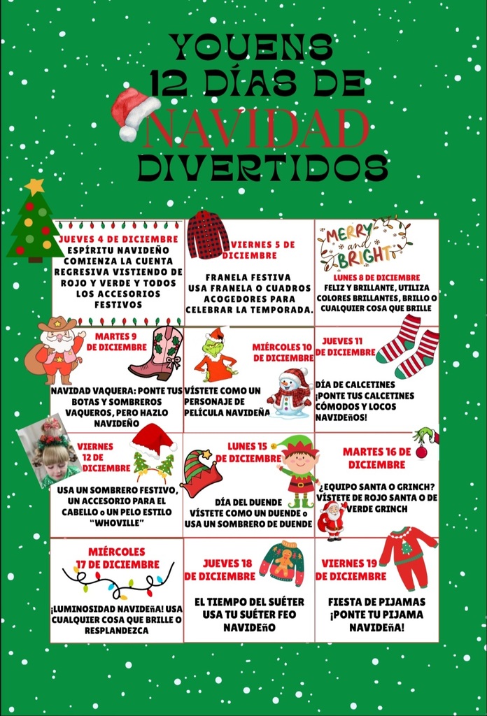 foyeto de los 12 días navideños