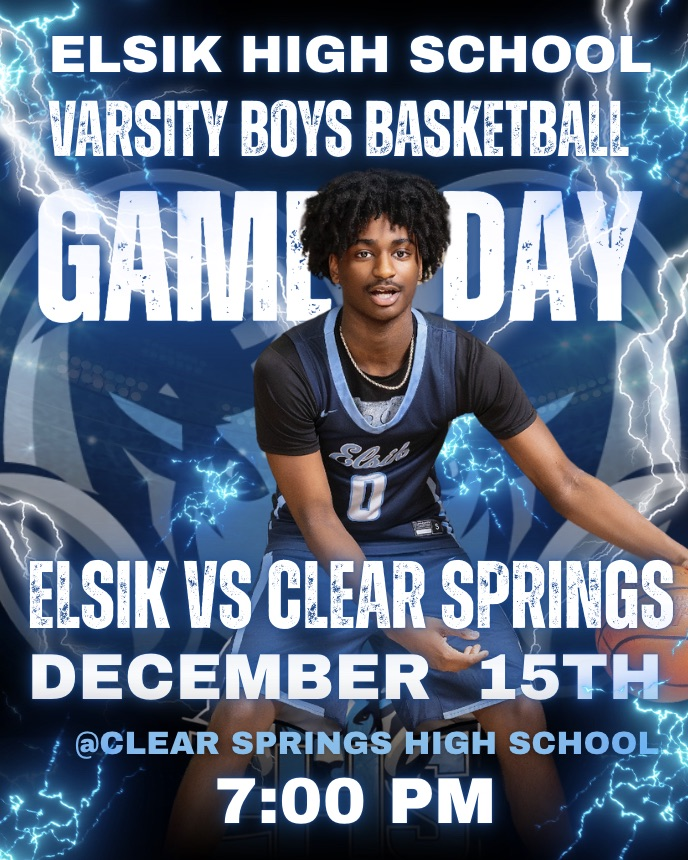Elsik Varsity Boys Basketball is locked in and heading out to compete. Elsik vs Clear Springs - December 15th! We play anywhere and everywhere. #RoadWarriors #ElsikNation