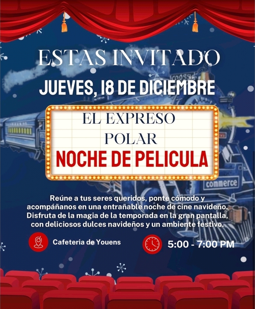 Foyeto de Noche de pelicula El expreso polar