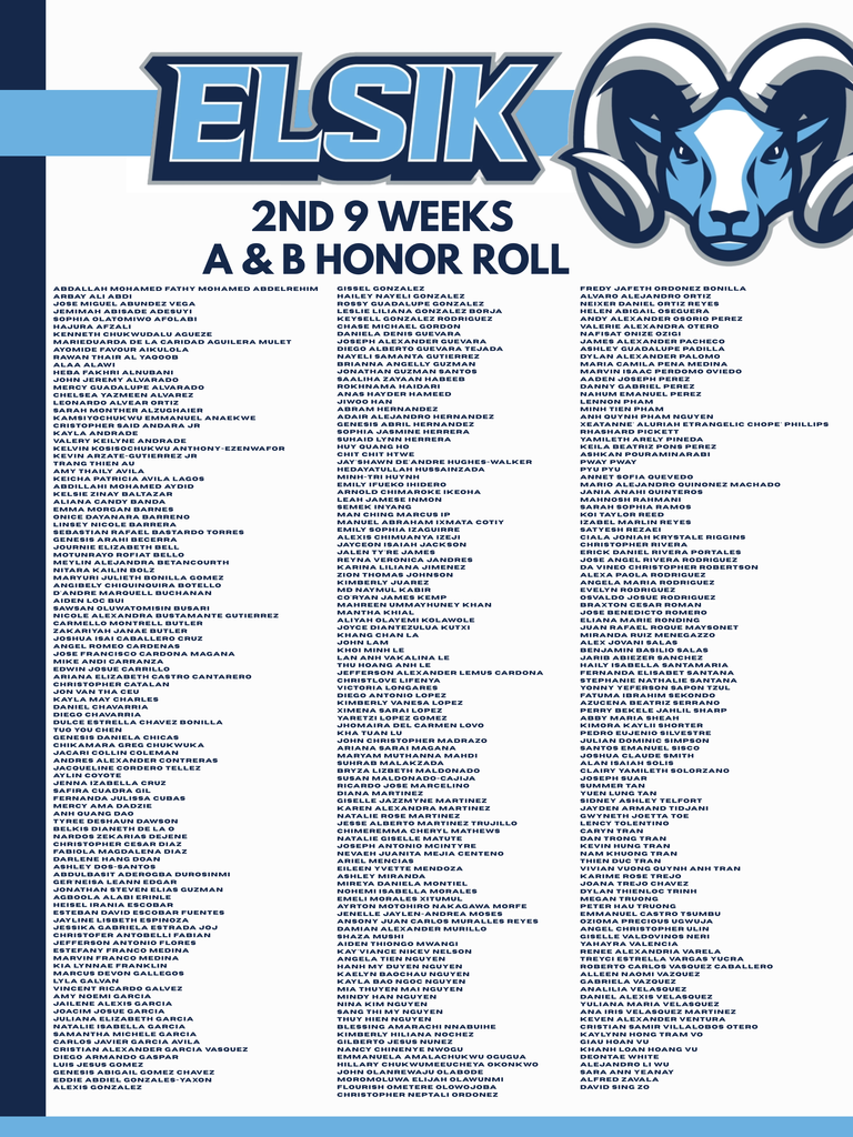 We are incredibly proud of our Elsik High School Rams, who earned a spot on the A & B Honor Roll! Your hard work, dedication, and commitment to excellence continue to inspire our entire community. The future is bright with students like you leading the way!