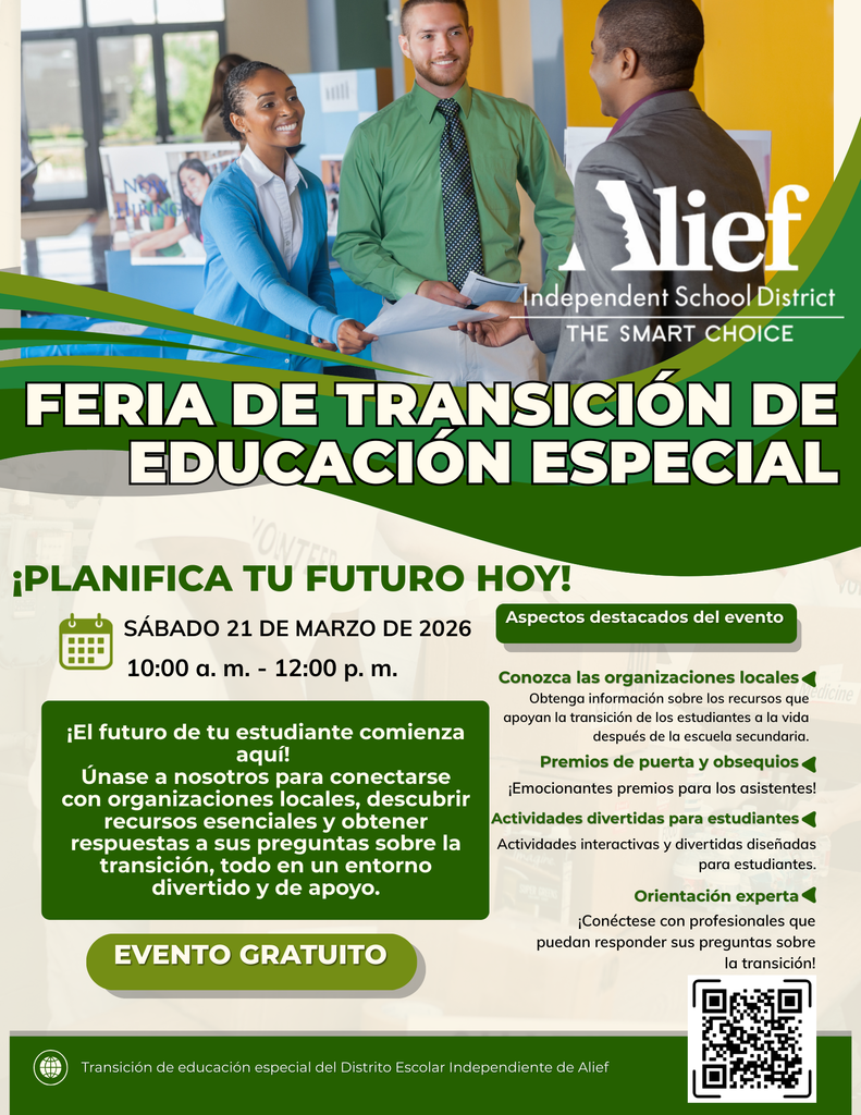 Special Education Transition Fair flyer in Spanish