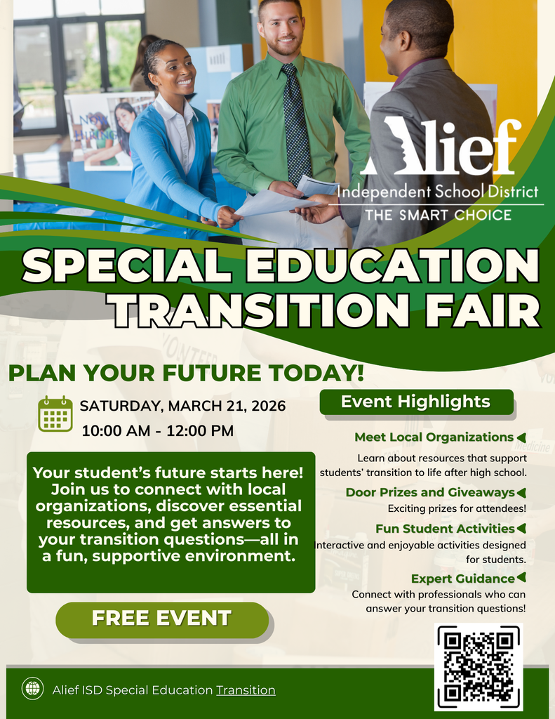 Special Education Transition Fair flyer in English 