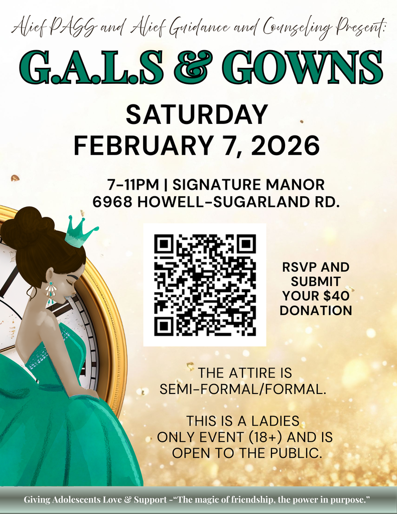 Gals & Gowns Event Flyer in English 