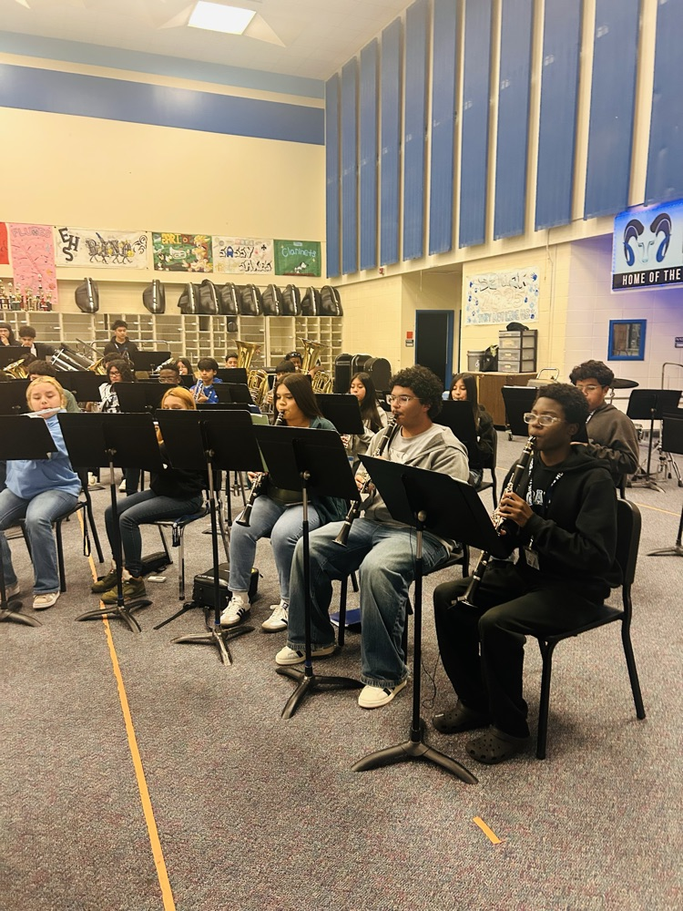 Our Mighty Ram Band is locked in and leveling up as they prepare for UIL Concert and Sight-Reading.  Focused. Driven. Committed to excellence. The sound of success is being built every day. #LeadTheWAY #RamNation