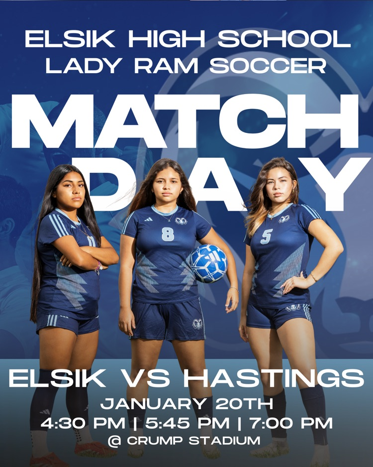 ⚽ Lady Ram Soccer Game Day! 🐏  The Lady Rams are headed to Crump Stadium to take on Hastings High School on January 20th. Come out, show your Ram pride, and bring the energy!  #RamNation #LeadTheWAY #LadyRamsSoccer