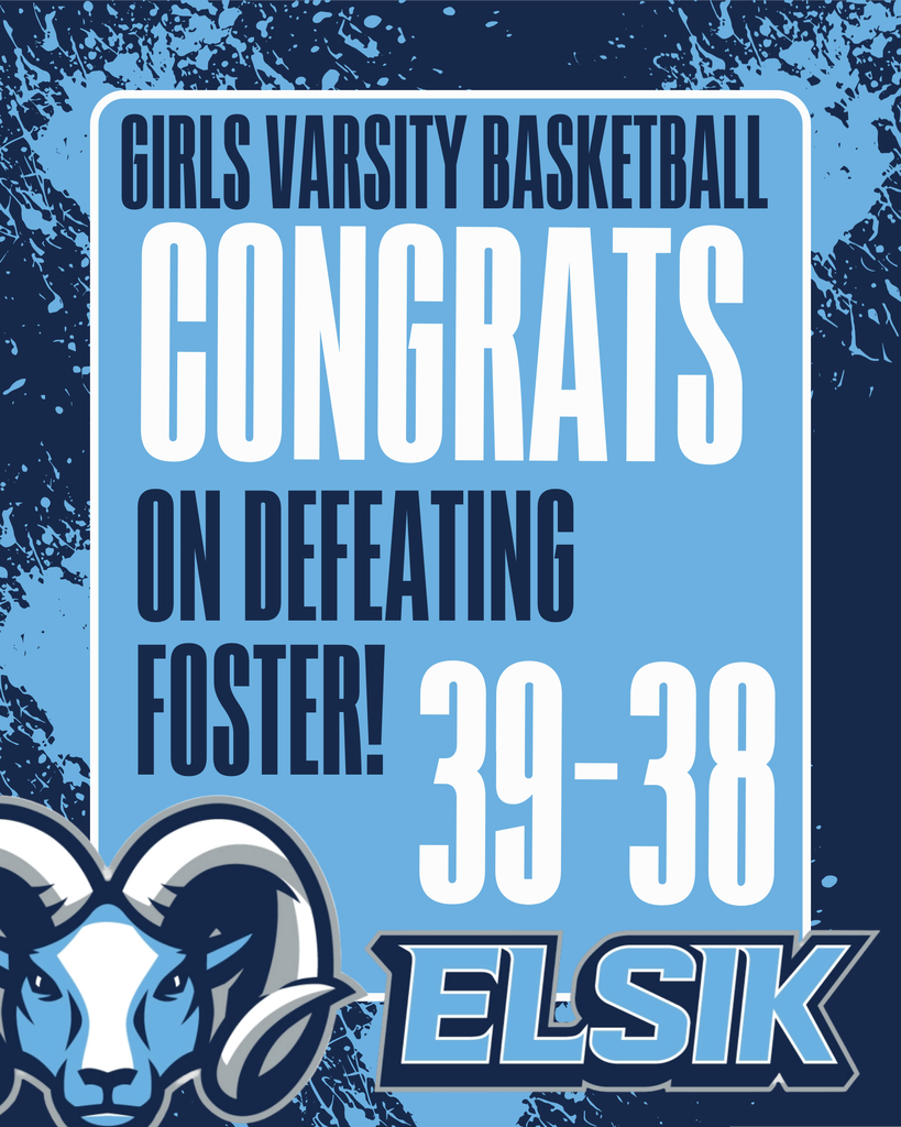 VICTORY ON THE COURT Congratulations to our Girls Varsity Basketball team on a hard‑fought win over Foster, earning a 39–38 victory. The team showed determination, discipline, and pride in every possession. Well done, Lady Rams. Keep building and representing Elsik with excellence. #RamNation