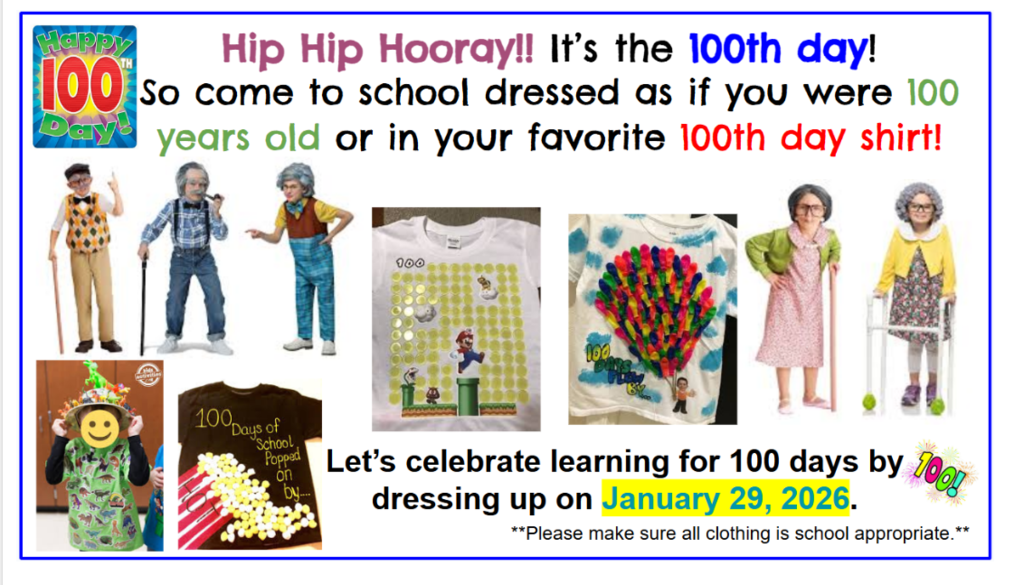 100 Days of School Invitation