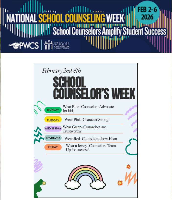 Counselor's Week Schedule