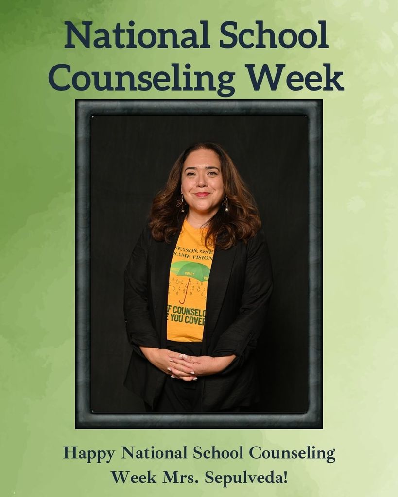 National School Counseling Week. Happy National School Counseling Week Mrs. Sepulveda!