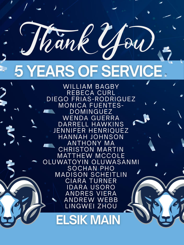 Cheers to our amazing team!  Thank you for your years of service, dedication, and loyalty to Elsik. We couldn’t do it without you! 💙👏#RamNation